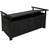 Mendler Aufbewahrungstruhe HWC-O13, Gartentruhe Auflagenbox Truhe, Tanne Holz MVG 53x108x60cm - anthrazit