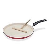 GSW 456715 Crêpes-Pfanne inkl. Teigverteiler, Aluminium, orange/creme - ⌀26 cm