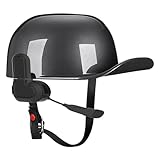 Retro Motorcycle Helmet, Vintage Jet Helmet, ECEDOT Certification, Windproof Motorcycle Scooter Semi-Open HelmetL
