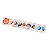 TOYANDONA 8 Teilige Puzzle Sonnensystem Planeten Matching Spiel Für Bildungsspiel Zur Planetenkenntnis Holzspielzeug Für Kreative Entfaltung