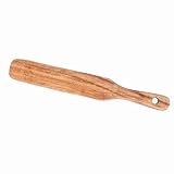RiToEasysports Glatter Teakholz-Spatel, Starke Hitzebeständigkeit, Geruchloses Küchenwerkzeug für Zuhause, Teak/10 X 1,5 Zoll