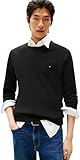 Tommy Hilfiger Herren Pullover Essential Cotton Crew Neck aus Baumwolle, Schwarz (Black), XL