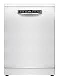 Bosch Geschirrspüler 60 cm, Freistehend, Silence Programm, VarioFlex-Körbe und VarioSchublade - Flexibilität und Komfort beim Beladen, Automatisierte Startzeit, Extra Trocknen, SMS4HVW14E, Weiß