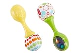 Fisher-Price Rumba-Rasseln - Set aus 2 Rasseln mit bunten Perlen und weichen Griffen, fördert die sensorische Entwicklung und Feinmotorik, für Babys ab 3 Monaten, BLT33