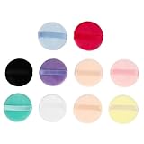 DECOMELODY 10 Stück Teiliges Kleine Make Up Schwämmchen Bunte Puderquasten Weiche Kosmetikpuffs für Natürliche Make Up Anwendung und Schonende Hautpflege