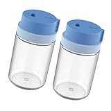 HOLIDYOYO 2 Stück Gewürzflaschen Blau Langlebige Pfefferstreuer Für Die Küche Ideal Für Gewürze Ö Und Essig Mit Praktischem Ausgießer Und Sicherem Verschluss Perfekte Größe Für