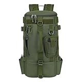Hjatirace Rucksack Für Fischerei, wasserdichte Fischerei Rucksack, Ruckhalter -, Reißverschlussfächer, Verstellbare Schultergurte, Schwarz, Armeegrün, Für Reisen, Kajak