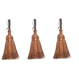 FRCOLOR 3 Stück brauner Seidenbesen Mini-Bürste Kleiner Besen fegen Besen mit Schaufel Auto Pinsel küche Kitchen Brush putzbürsten Handfeger Reinigungsmittel Staubbürste Besen braune Haare