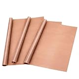 MechKit Teflonfolie für Wärmepresse, 3 Stück PTFE Hitzebeständige Wiederverwendbar Dauerbackfolie Backpapier, Hitze Druck Transfer, Antihaft Handwerk Matte, 40 x 50 cm
