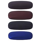 Yorgewd Brillenetui, Hartschalenetui, für die meisten Brillen und Sonnenbrillen, geeignet für Männer und Frauen, 4 Stück