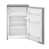Sharp SJ-UD121T2S-EU Kühlschrank mit Gefrierfach / 121L Nutzinhalt, davon 17L im Gefrierfach/kleiner Kühlschrank mit stufenloser Temperaturregelung/LED Innenbeleuchtung/Silber