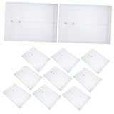 Angoily 12 Stück Dokumententaschen Transparente Wiederverwendbare Datei Pockets mit Druckknopf für Büro Schule und Zuhause Schützt Ihre Unterlagen Optimal