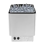 Saunaofen, Saunaofen mit interner Steuerung, 9 kW, Heizrohre aus Edelstahl für Sauna, 9 m³, Timer 3 h, 110 °C, max. 41 x 25 x 58 cm