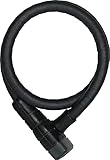 ABUS Kabelschloss Microflex 6615K/85 SCLL - Fahrradschloss-Set mit Halterung SCLL für den Sattelklemmbolzen des Fahrrads - 15 mm - ABUS Sicherheitslevel 5 - Schwarz