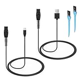 YEAOI QP2724 Ladegerät für Phillips Norelco One Blade QP2834 MG5910 X3001 Rasierer, 5 V Rasiererkabel mit USB- und Typ-C-Stecker, 2 Stück