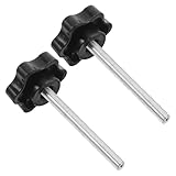 IMIKEYA Ersatzknöpfe für Rollator M6 Stern Drehknopf mit Gummiauflage Kunststoff Metall Werkzeugloser Austausch Rollator Zubehör für Gehhilfen