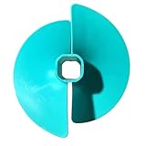 Kznifmk Lüfterblatt für Eisbohrer, aus Nylon mit Adapter, Lüfterblatt für Eisbohrer, Elektrowerkzeuge, Bohrer mit 15,2 cm, Blau