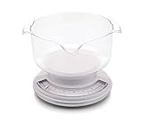 Kitchen Craft Mechanische Waage / Analog-Waage mit Tara-Funktion und 2.5 Liter Waagschale, 3 kg