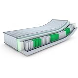 MSS e.K. SilverSeason 7 Zonen Taschenfederkernmatratze Premium 120 x 200 cm H3 Kaltschaum mit Premium SilverCare Bezug inkl. Steppung Sommer und Winterseite waschbar bis 60 °C