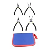 Sprengringzangen-Set, Sicherungsringzange, Sicherungsringzange, hochwertige stahlbeständige Handwerkzeuge für Reparatur, Wartung, Holzbearbeitung, Metallbearbeitung, 4-teilig, mit