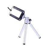 FUNNETOYU Verstellbares Leichtes Kamera stativ mit Rutschfesten Gummifüßen und Ausziehbarer Handyhalterung für Telefone Tragbarer Stativständer für Outdoor Reise und Gruppenfotos