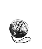 Hi5 Hand- und Unterarmtrainer Wristball für Sport und Alltag Krafttrainer mit gummiertem Griffbereich & Leuchtfunktion - Schwarz