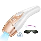 21J IPL Geräte Haarentfernung mit Kühlsystem, 3 Erweiterte Funktionen HR/SC/RA, 600-1200NM Effizient Laser Haarentfernung und 9 Energiestufen für Damen/Herren, Gesich, Bikini, Körper, Beine, Achseln