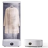 Kensbro Automatische Bügel- Und Faltmaschine, 1000W Hemdenbügler mit Dampffunktion, Faltbar Wäschetrockner mit Zeitfunktion, Digitale Touchscreen-Anzeige