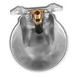 Happyyami Wasserspender Schüssel Gewässer Hundenapf Hund wassernapf hundenassfutter hundefutter Wasserschale für Nutztiere Outdoor-Wassernapf für Kuh automatische Viehtränke Rostfreier Stahl