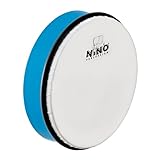Nino Percussion Hand Drum Instrument - Mittelgroße Handtrommel für Kinder ab 3 Jahren - Durchmesser 8 Zoll (ca. 20 cm) - Kunststoff, Blau (NINO45SB)