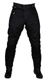 Roleff Herren 451xl Schwarze Motorradhose mit herausnehmbarem Thermofutter Protektoren und Weitenverstellung f r Somme, Schwarz, XL EU
