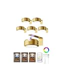 EZVALO Bilderleuchten für die Wand, 2000 mAh wiederaufladbarer Akku, magnetische Posterleuchten mit 3 Farbtemperaturen und 12 RGB, Fernbedienung, dimmbar, Timer, Mallicht, Wanddekor-Licht für