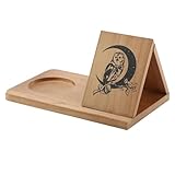 Dreieckiger Buchhalter, Buchecke, Lesediener zur Dekoration von Nachttischen, Büroschreibtischen (braun)