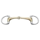 Sprenger Dynamic RS Olivenkopf Unterlegtrense mit D-förmigem Ring 14 mm einfach gebrochen - Sensogan, 105 mm Weite