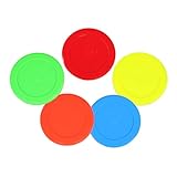 MUELODSIC 5 Stück Teiliges Air Hockey Pucks Farben Glatte Tischhockey Pucks für Erwachsene für Hockey Tischspiel Zubehör Einfache Handhabung Fördert Spielspaß und Wettkampf