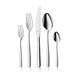 WMF Boston Edelstahl Besteck Set 6 Personen, Essbesteck Set 30 teilig, Monobloc-Messer, Cromargan Edelstahl poliert, spülmaschinenfest