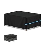 SIMPHAUS Abdeckhaube Gartenmöbel Abdeckung Gartentisch 160x90x75cm,Schutzhülle Gartenmöbel Abdeckplane Gartenmöbel,Tischabdeckung Outdoor Wetterfest,Abdeckung für Loungemöbel,Gartentisch und Stühle