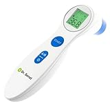 Dr. Senst Digitales Fieberthermometer Hochpräzise Temperaturmessung Infrarotes berührungsloses Fieberthermometer für schnelle hygienische Messung Temperaturmessgerät für Objekte und Körpertemperatur