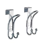 WENKO Türhaken Lochdesign 2er Set, 2er Set Schrankhaken, Kleiderhaken, Badezimmerhaken
