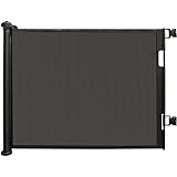 Rolltreppe für Baby und Haustiere, ausziehbar, für Babys, mit Barriere aus robustem Netzstoff, für Treppen/Türen/Flure, 86 x 150 cm, Schwarz