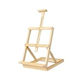 ARTSEWPLY Holzstaffelei aus Kiefer Verstellbare Tischstaffelei für Poster und Hochzeit Stabiler Bilderständer für Innen Außenbereich Multifunktional für Künstler und Werbedisplay