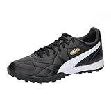 PUMA Unisex King Top Tt Soccer Shoe, Black White Gold, 44 EU