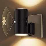 LOHAS-LED Nachtlicht mit Bewegungsmelder, 1 Stück, Nachtlicht Steckdose Warmweiß 3000K, Einstellbare Helligkeit 0-100LM, Dimmbares Nachtlicht Steckdose Innen für Flur Schlafzimmer Treppenaufgang