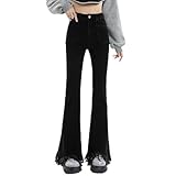 Damen Cargohosen Damen Jeans Jeanshose Lose Boyfriends Jeans Hohe Taille Baggy Denim Hose Weites Bein Jeans Gerade Hose Vintage Streetwear Stretch Jeans Damen Muttertag