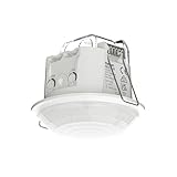 Theben 1030200 PIRA T8 DE Bewegungsmelder Präsenzmelder für den Innenbereich, 200 W LED, Erfassungsbereich rund 360°, Ø 8 m, Nachlaufzeit 5 s - 15 min, Deckeneinbau