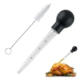 Spunklad Truthahn-Baster, Kunststoff-Bratenspritze zum Kochen, Silikon-Pipette mit Reinigungsbürste, Fleisch-Bastelwerkzeuge, Küchenhelfer zum Backen