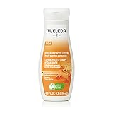 WELEDA Bio Sanddorn Bodylotion - Naturkosmetik Körperpflege Lotion mit Arganöl & Sesamöl spendet bis zu 48h intensive Feuchtigkeit. Natürliche Körperlotion zur Pflege von trockener Haut (vegan, 200ml)