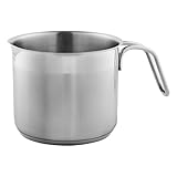 GRÄWE Kochtopf, 1,5 ml, Spülmaschinengeeignet, Topf für Induktion, klein, Edelstahl, Michtopf, Ø 14 cm, Serie Pro-Line