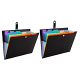 JEWEDECO 2er Set Erweiterbare Fächermappen A4 Dokumentenordner Mit Fächern Handlicher Organizer Für Schule Und Büro Ideal Für Dokumente Und Unterlagen