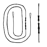 DEERACE Traditionelles Recurve-Bogenschnur und Bogensehne Fingerschoner-Set, Dacron-Bogenschnur mit Fingerschutz (AMO 147,3 cm (tatsächliche Länge 137,2 cm), 14 Stränge (empfohlen für bis zu 22,7 kg))